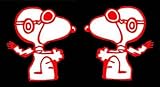 RED BARON SNOOP DOG Sitting (2-Two Color) Vinyl Car Sticker/Decal