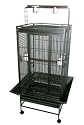 Brand New Parrot Bird Wrought Iron Cage Play-Top w/ Parrot Toys 24x22x63-WI24AS - PT