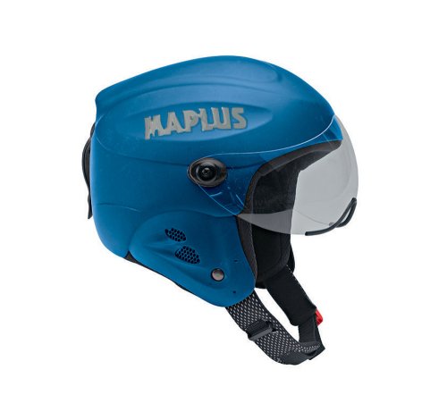 Maplus X6 Stealth Ski Helmet with Visor (Blue Matte)