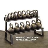 Ader Premier Kettlebell Set w/Rack & DVD- (10,15,20,25,30,35,40,45,50lb)