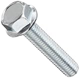 Metric Class 8.8 Zinc Plated Steel Serrated Flange Screw, Hex Drive, M12 - 1.75, 40 mm Length, Full