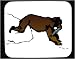 Decorated Mouse Pad with brown, fish, running, food, bear