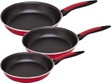 Review Magefesa  / Magefesa 01SALOTUSDR Tuscany Red - Enamel On Steel 7, 9, and 11 Inch Fry Pan Set