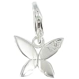 Les Poulettes Jewels - Sterling Silver Charms - Butterfly Silver - with Lobster Clasp