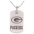 Mens NFL Titanium Dog Tag with Chain- Packers