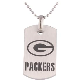 Men’s NFL Titanium Dog Tag with Chain- Packers