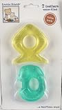 2 Pack Water-Filled Teether, Yellow-Green