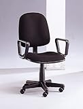 Traditional Style Fabric Office Chair with Armrest and Adjustable Swivel Se ....