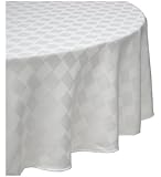 Reflections 70-Inch Round Tablecloth, Pearl