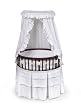 Badger Basket Elite Oval Baby Bassinet, Cherry with White Eyelet