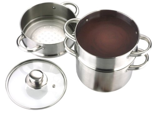 Fagor Stainless-Steel 2-Quart Double Boiler with Steamer Insert