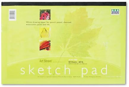 Pacon® - Art1st Sketch Pad, 18 x 12, White, 50 Sheets/Pad - Sold As 1 Pad - For pencil, pastel, charcoal, watercolor and marker.