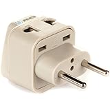 OREI Universal 2 in 1 Plug Adapter Type C for Europe, Turkey and More, High Quality, CE Certified - RoHS Compliant (WP-C-GN)
