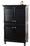 Hampton Computer Armoire - Black