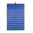 Original Pocket Chart w/10 Clear Pockets, Sturdy Grommets, Blue, 34w x 52h