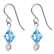 Titanium March Birthstone Earrings Made with SWAROVSKI ELEMENTS