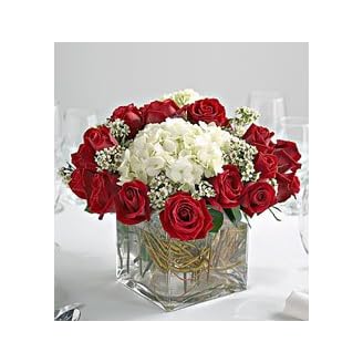 Flowers - Wedding Centerpiece in Glass Cube - Pink