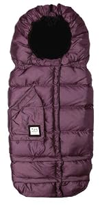 7 A.M. Enfant Extendable Baby Bunting Bag Adaptable for Strollers, Metallic Plum