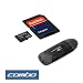 Sandisk 1gb Microsd Memory Card with Adapter + Black USB Memory Card Reader for Cell Phone Smartphone