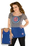 Chicago Cubs Women's Double Hit Top - Touch by Alyssa Milano