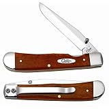 Case TrapperLock with Pocket Clip and Smooth Chestnut Bone Handle
