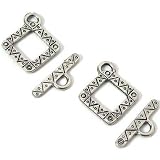 2 Bali Toggle Clasps Square Beading Jewelry Necklaces