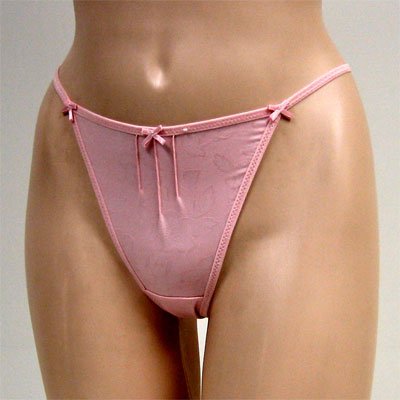 Venus 2 Pack $28 Satin Pink Floral Back Thong #0162 sz S M