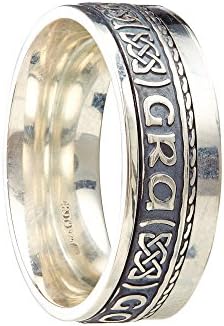 Oxidized Sterling Silver Gra Go Deo Siorai II Ring From Ireland