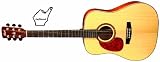 Cort Dreadnought Akustikgitarre Earth 100, massive Fichtendecke, Boden und Zarge aus Mahagoni, Farbe: matt, Natur, Linksh&auml;nder Modell