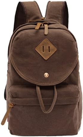 SAIERLONG Men's And Women's Backpack brown Canvas