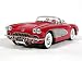 Muscle Car Die-Cast Replica - 1958 Chevrolet Corvette, Red, Model# 73109