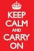 Keep Calm Carry On (RED) 24x36 Poster