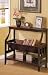 Wood Magazine Rack Console Table - Cappuccino Finish