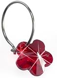 Nickel Free Swarovski Flower Dangle, Ruby