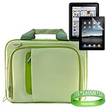 Apple iPad Accessories kit for travel and protection Includes: ** GREEN – CREAM ** Apple iPad Messenger Bag Carrying Case + ** BLACK ** Apple iPad Silicone Skin + Apple iPad Screen Protector + Live * Laugh * Love Wrist Band!!!