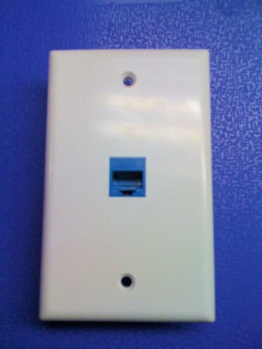 New Single Port Cat6 Wall Plate - White