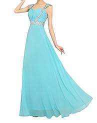 Chiffon Sleeveless  Evening Dress/Wedding Party Dress/Maxi Dress  With Rhinestones