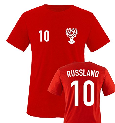 EM 2016 – TRIKOT – EM 2016 – RUSSLAND – 10 – Kinder T-Shirt – Rot / Weiss Gr. 86-92