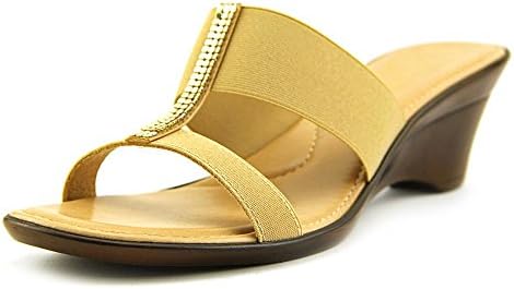 Women's Italian Comfort by Italian Shoemakers Slide Sandals "Ledra" - Natural (9, Natural)