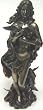 Aphrodite (Venus) Greek Roman Goddess of Love Statue, Real Bronze Powder Cast 12-inch Sculpture