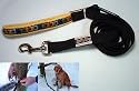 Spiffy Dog Let'Em Lead Dog Leash 'Yellow Paws' (1" width) - matching collar available