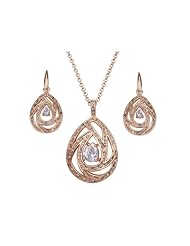 Generic Women 18k Gold Plated Set Necklace Earrings