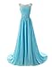 Dressystar Beaded Straps Bridesmaid Prom Dresses with Sparkling Embellished Waist