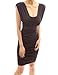 PattyBoutik Grecian V Neck Padded Sleeveless Ruched Fully Lined Cocktail Dress