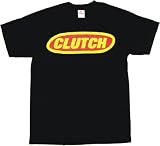 Clutch Oval Logo Men's Tee Shirt Black Sizes Small thru 4XL