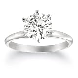 Certified 14k Choice of White or Yellow Gold Round Diamond Solitaire Engagement Ring (1 1/2 ct, H-I Color, SI2-I1 Clarity)
