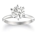 Platinum Round Solitaire Diamond Engagement Ring (1 1/2 ct, G-H Color, VS2 Clarity)