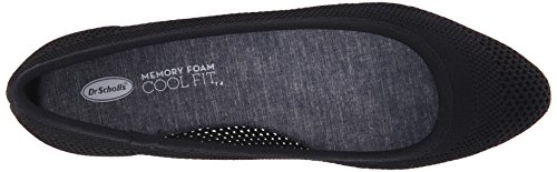 Dr Scholls Womens Refreshment Flat Black Knit Mesh M - Main Image