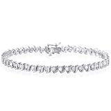 10K White Gold 3.00 Carat tw Diamond Bracelet 7 (I-J, I3)