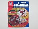 KANSAS CITY CHIEFS 4 Pack (4" x 4") Foam DRINK COASTER SET